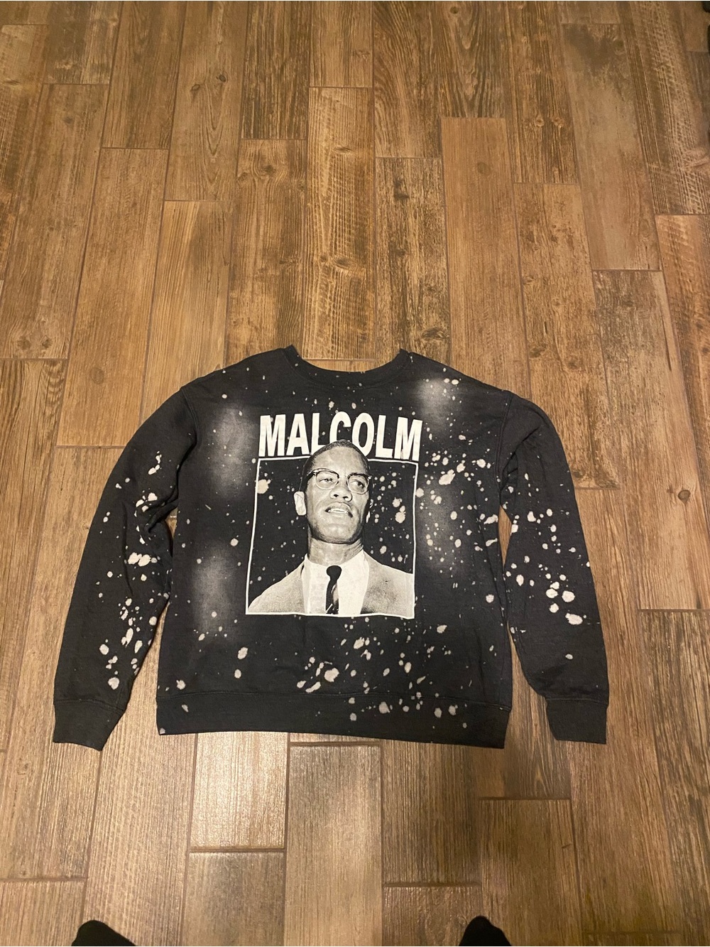 Malcom-X Acid Wash & Bleached Sweatshirt